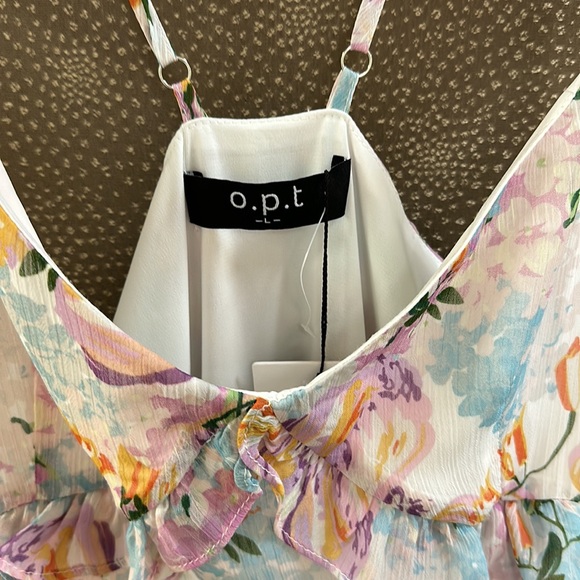 🔥🔥🔥NEW Anthropologie O.P.T Ingrid Floral Ruffle Midi Dress - Picture 10 of 15